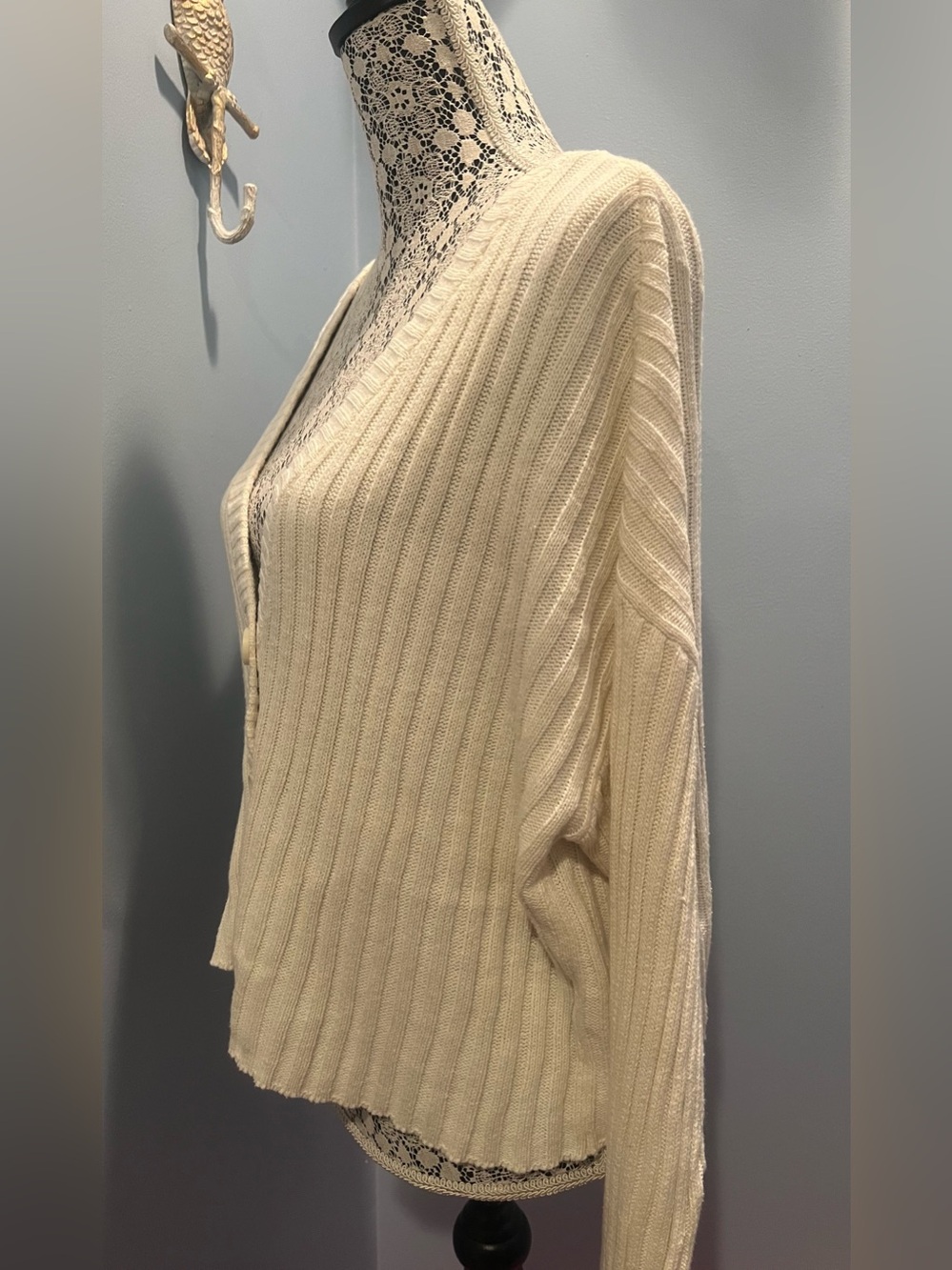 American Eagle Ribbed V-Neck Cardigan Sweater